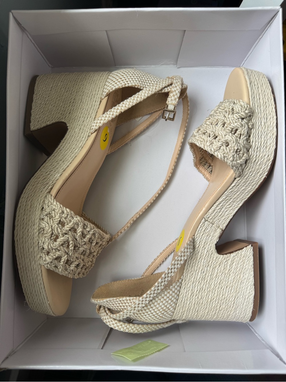 Women’s Cream Braided Platform Sandals